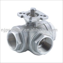 stainless steel 3 Way tee ball valve