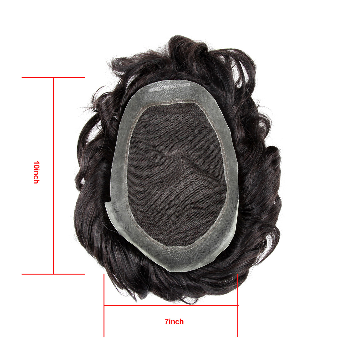 Stock Natural Black 100% Human Hair 130%-- 180% Density Virgin Human Hair Mens Toupee