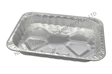 Aluminum foil larger roaster shallow tray