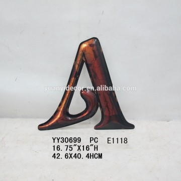 anqitue golden metal letters wall decor