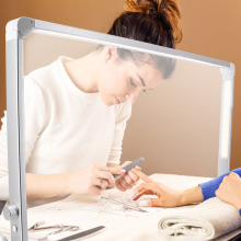 Silver Color Upgraded Nail Technician Desk Light - Folding Table Lamp for Lash and Nail Techs