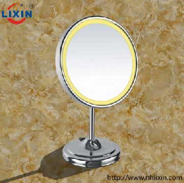 Wall mounted cosmetic mirror with led,adjustable hardware makeup mirror