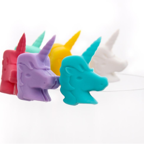 Unicorn 6pcs minum tag pesona kaca penanda wain