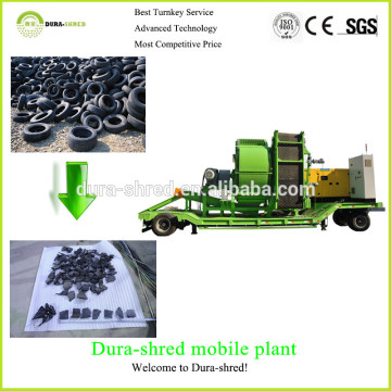 Dura-shred competitive profitable project mobile tire shredder