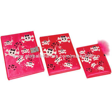 Notebooks with lock, skull printed coverNew