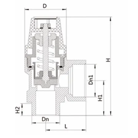 Brass Safety Valve 1/2''-3/4''inch for Heating System