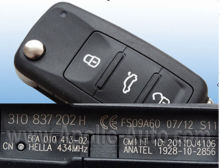 The newest style *VW remote contral flip car Key 3 button VW 3 button remote key 434Mhz, ID48 chip 5K0 837 202H