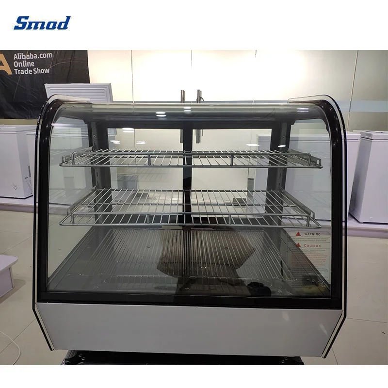 Countertop Displays Front Curved Glass Door Cake Refrigerator Showcase