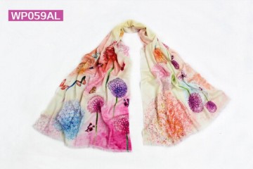 digital priting 100%wool pashmina scarf