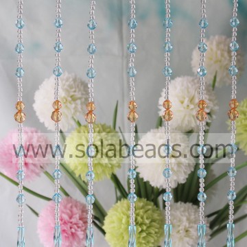 Curtain Trimming 6MM&12MM&14MM&40MM Wire Crystal Plastic Bead Strands Garland