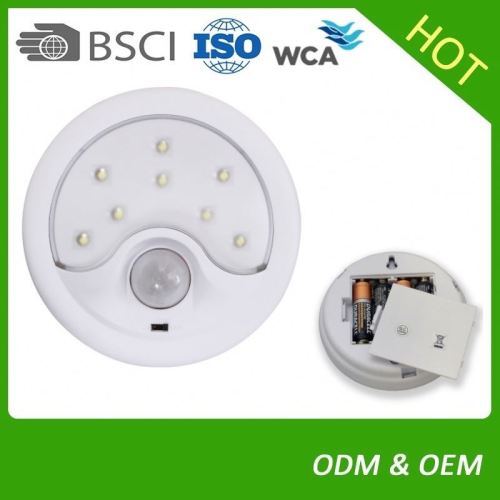 LED magnetic battery operated motion sensor light outdoor