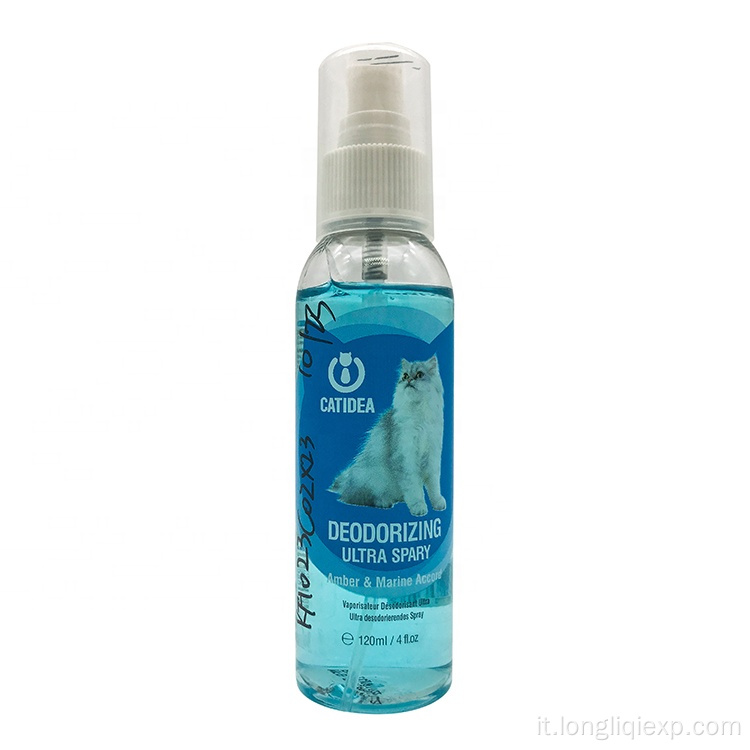 Deodorante per animali domestici spray deodorante per gatti di alta qualità da 120 ml