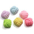 Kawaii Candy Color 16mm Simulation Wool Ball Resin Flatback Mini Craft DIY Phone Case Decoration