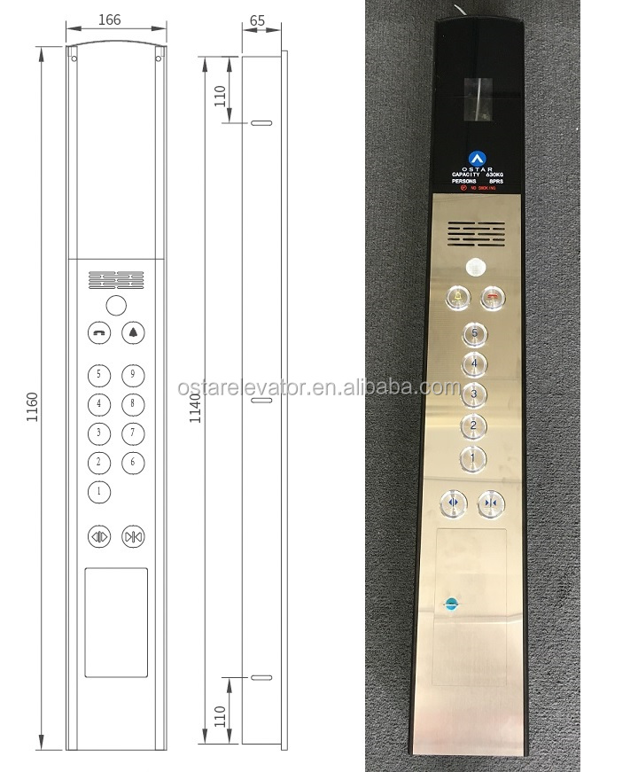 Elevator COP LOP Elevator Electric Parts Surface Mounted HOP HIP LIP Panel Price