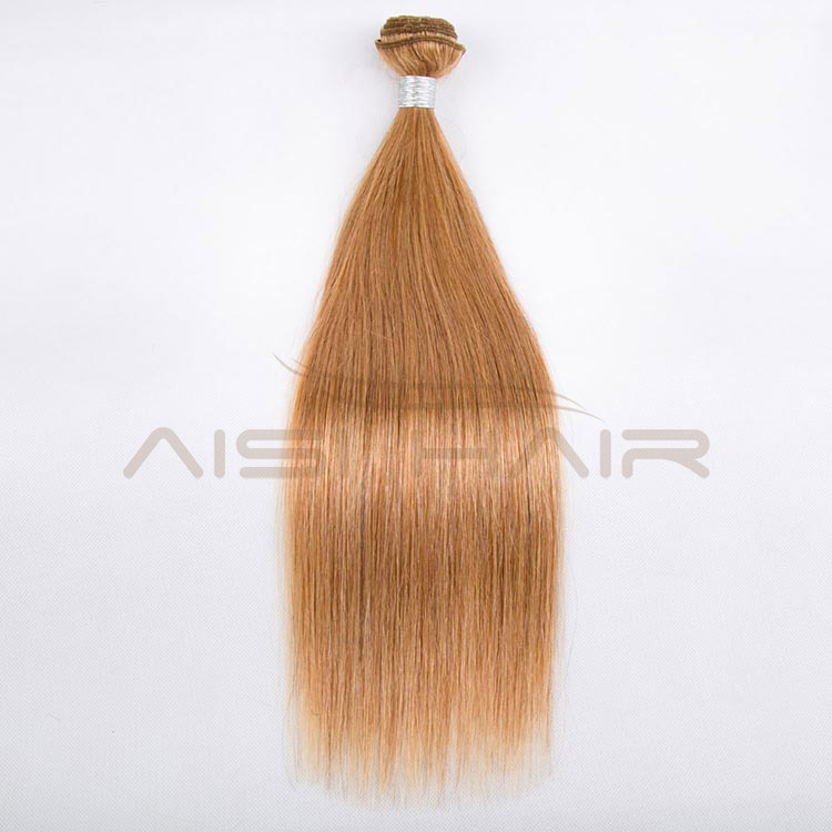 Aisi Hair Wholesale Natural silky straight blonde color  brazilian human hair weaves