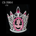 Niestandardowe korony kopciuszka Rhinestone Pink Crown