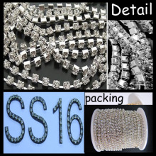 SS16 Silver Plating Round Base Claw Crystal Cup Chain