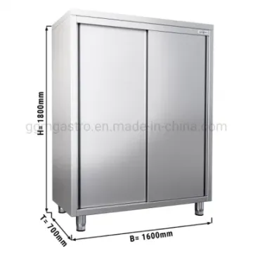 Stainless Steel Kitchen Cupboard Cabinet Steel Cupboard Design for Tableware