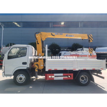 Dongfeng RHD Cargo Truck Mounted XCMG 3.2T Telescopic Crane