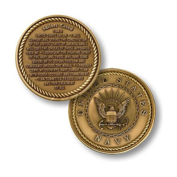 Personalized Commemorative Coins For Sailors Creed