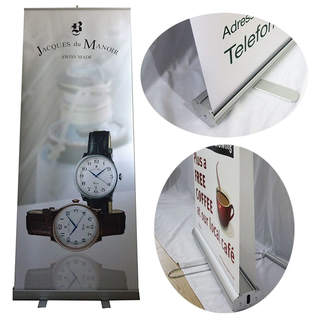 Aluminum Roll Up Banner Stand Portable Retractable Banner Scroll Roll Up Banner