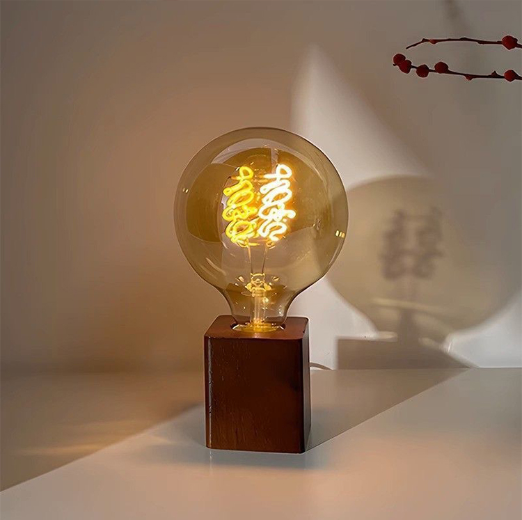 220V Dimmable New Soft Spiral LED Filament Bulb G125 Vintage Love Heart Letter Text Filament Decoration Bulb Light