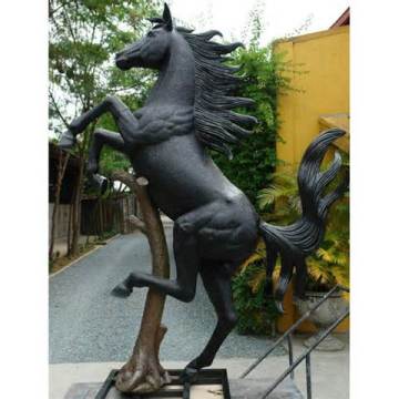 Antique brass horse statue
