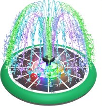 Unique Solar Fountain for Bird Bath with LED Lights and Garden Decoration