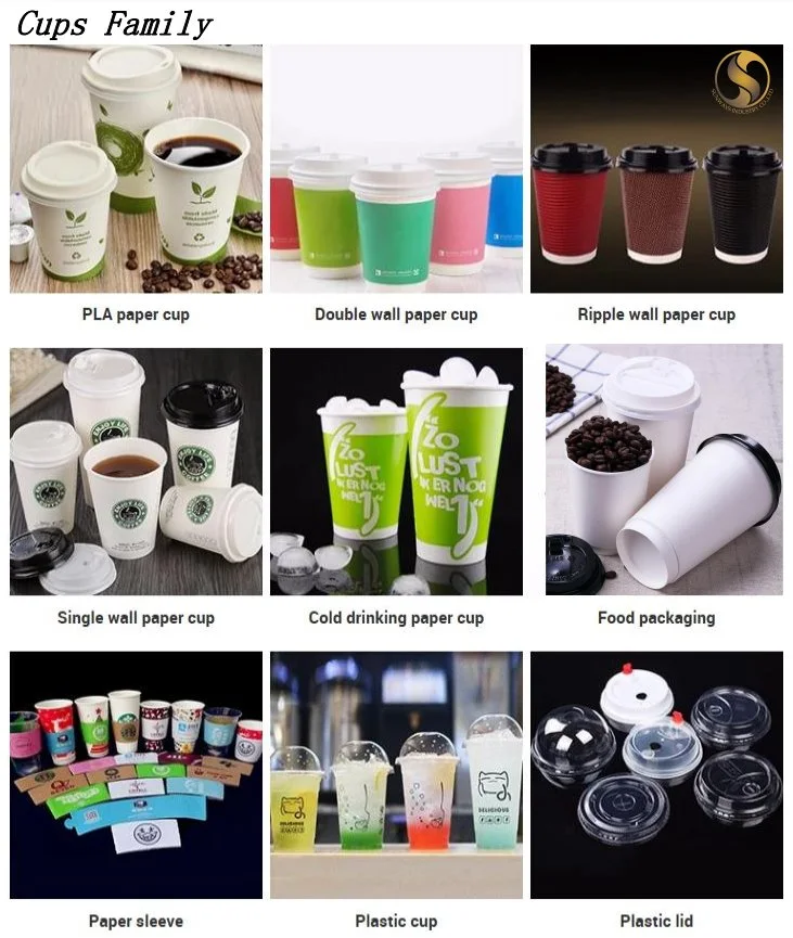 Wholesale Custom Disposable Special Coating Paper Coffee Cups with Lid