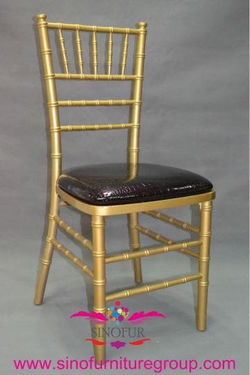 Gold Chiavari Chair with PU Hard Cushion