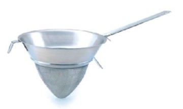 Chinese colander with wire gauze, 18-10 s/s
