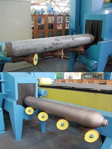 Steel Tube Sandblasting Burnish Machine