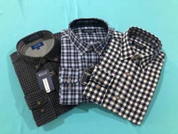 Wholesale Check Pattern Button Collar Men's Plaid Shirts