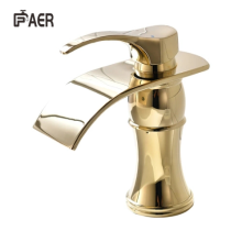 Speziales Design Gold polnter Badezimmer Wasserhahn