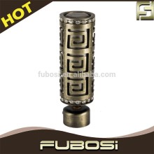 Decorative iron curtain rod finials for arched curtain rod