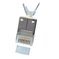 VENDITA CALDA CAT7 CONNETTORE STP Piantatura in oro 50U RJ45 CAT7 Connettore RJ45