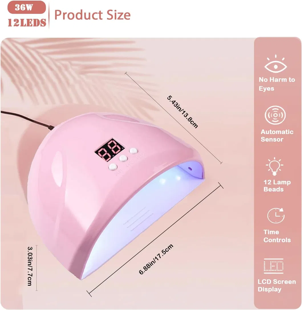 Compact UV Nail Dryer with LED Display for Quick Gel Curing
