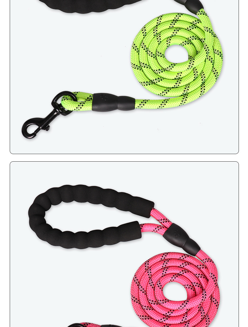 High Quality Hot Selling Dog Walking Hand Holding Rope Nylon Reflective round Rope Pet Hand Holding Rope Supplies