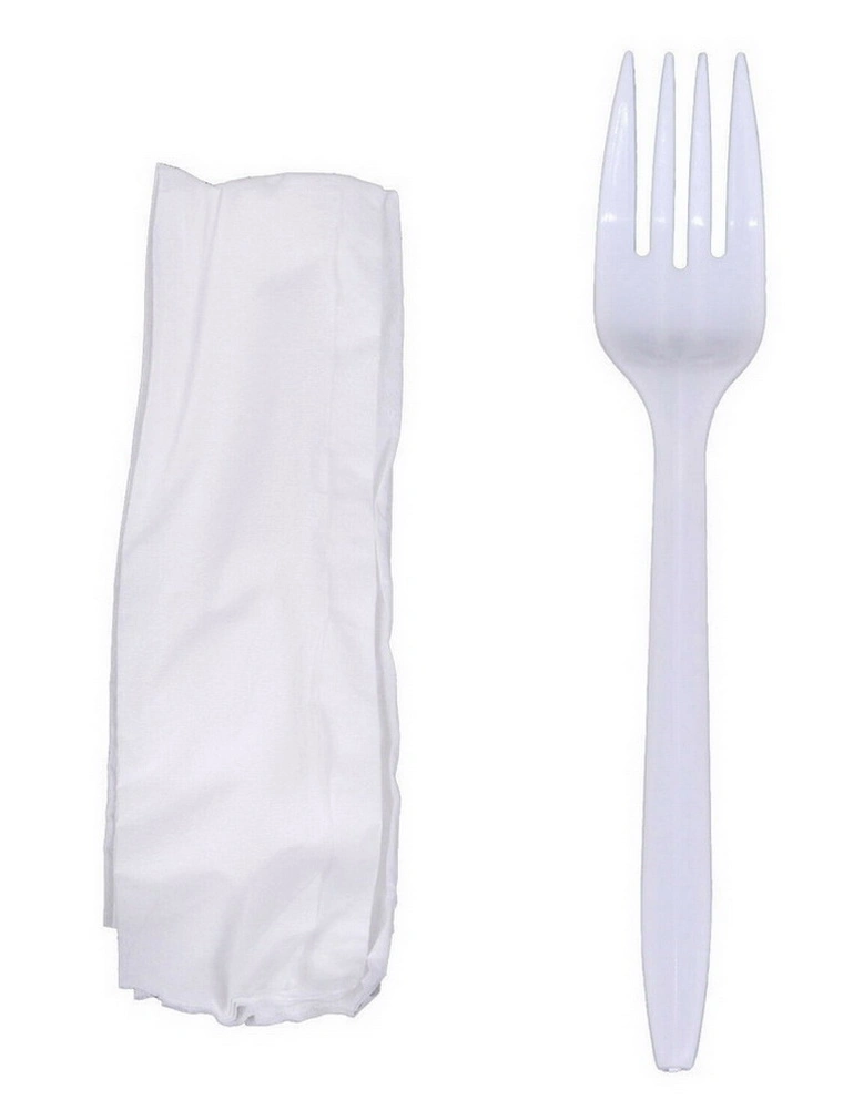 Medium Weight Meal Plastic Kits Napkin Fork Knife