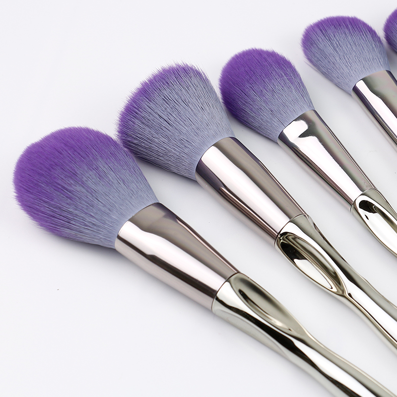 9 Pcs Aluminum Makeup Brush