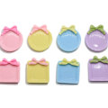 Kawaii Bow Plate Flatback Resin Cabochons For Hair Bow Centers DIY Scrapbooking Decor