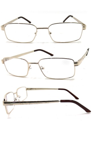 Italy Design Shinny Gold Frame Reading Glasses With PC Lens