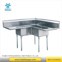stainless steel corner sink