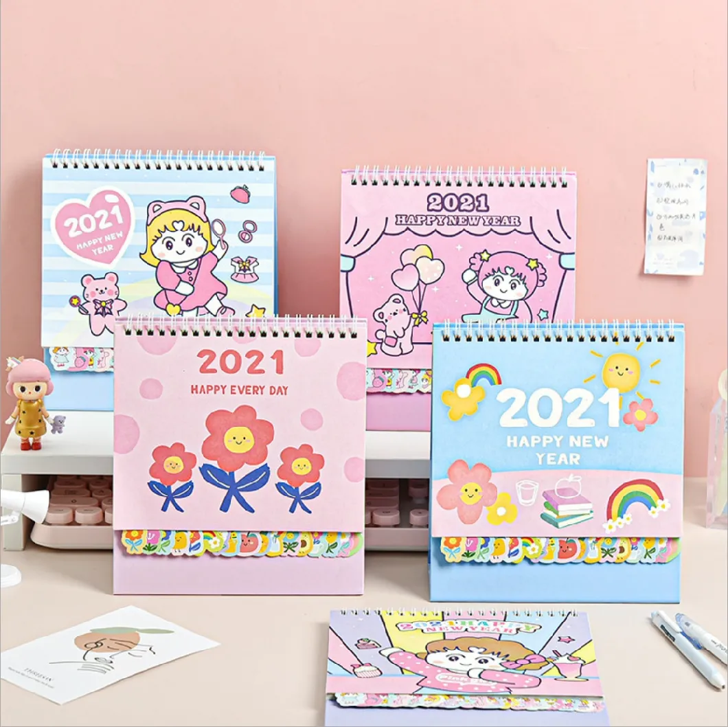 A4 Size Lovely Cartoon Desk Calendar