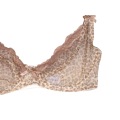 Soutien-gorge à armatures en résille imprimé léopard grande taille