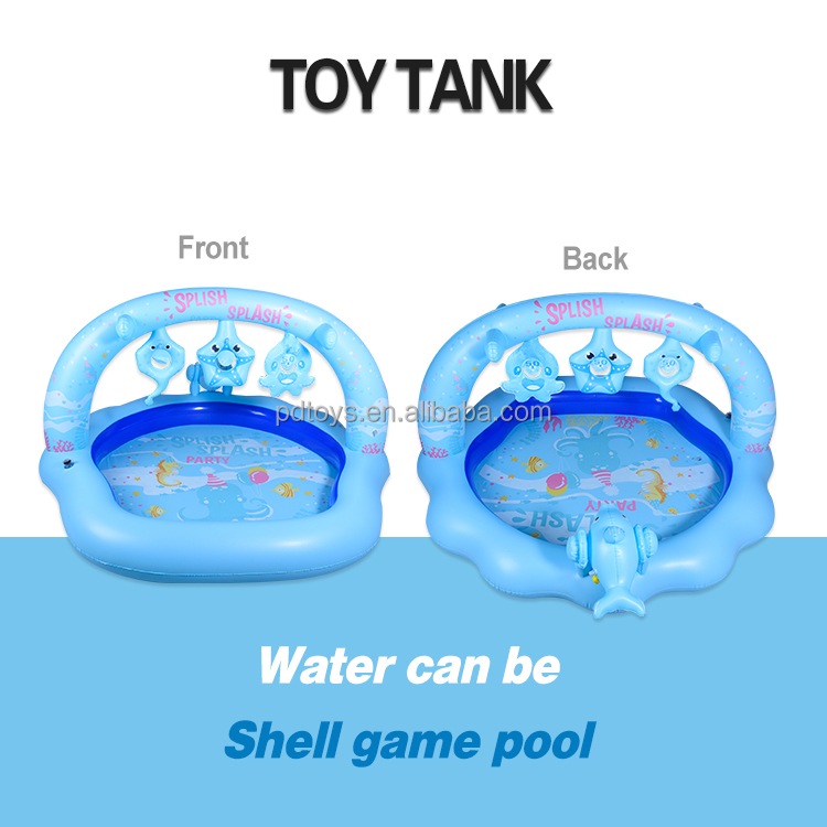 Wholesale PVC kids children's indoor play center pool splash pool for kids Water gun baby pool