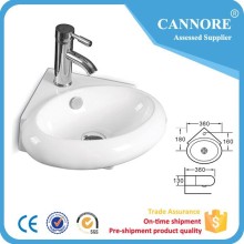 BATHROOM SMALL SIZE WALL HUNG CORNER WASH BASIN