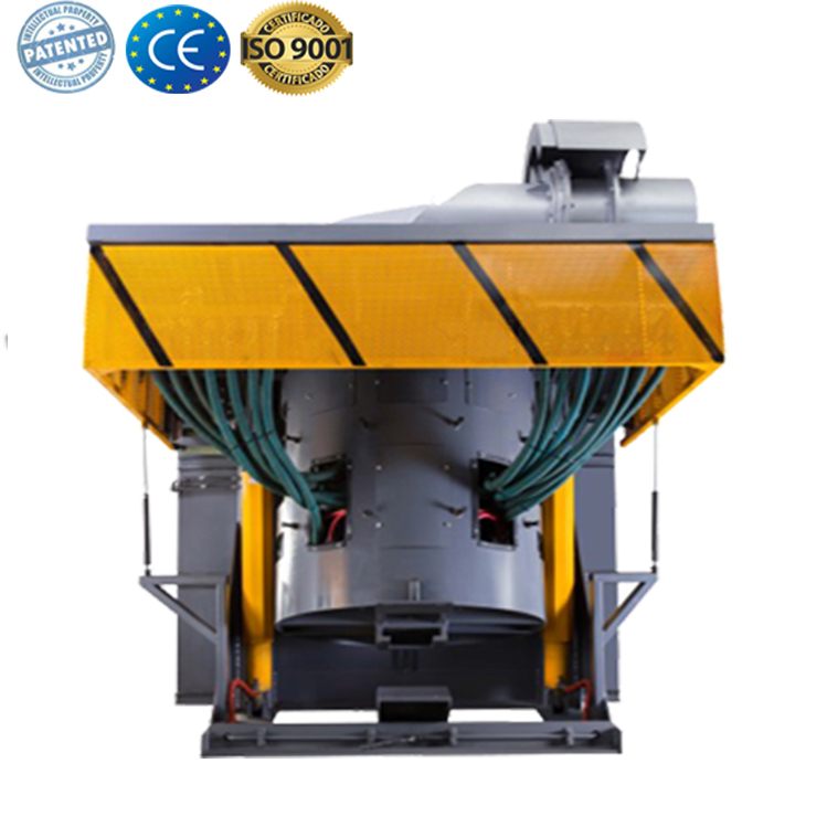 Steel shell induction gold melting furnace