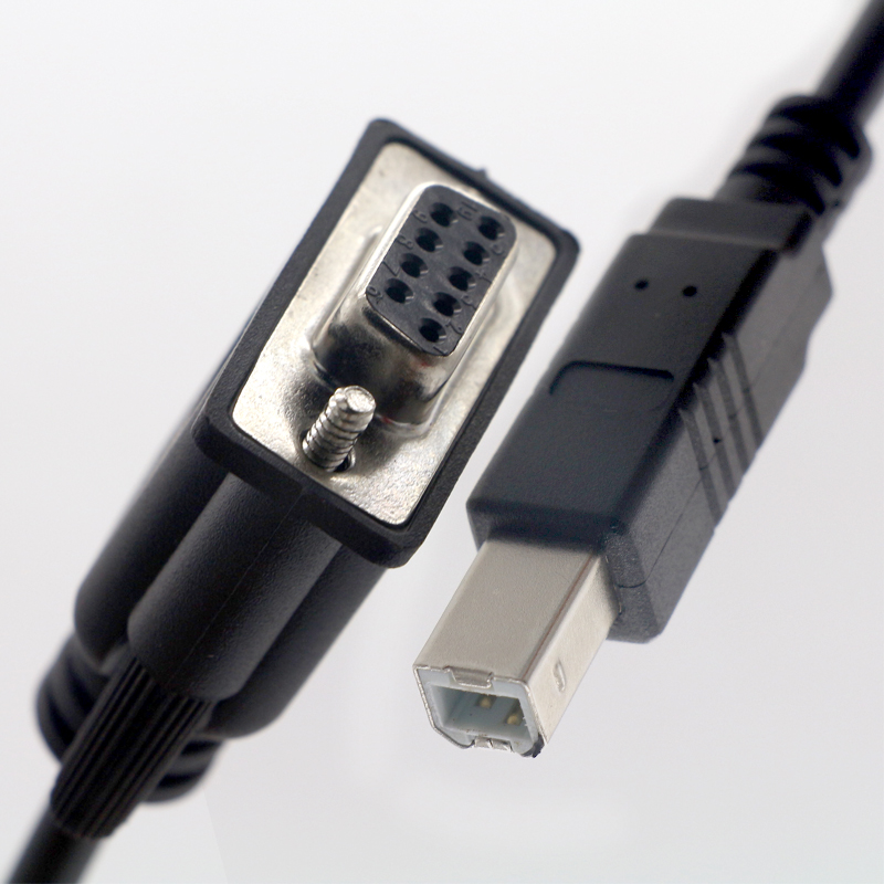 Factory Custom new origin phone usb phone adapt 1.8m DB9 Female  to USB 2.0 B Male Type RS232 Cable for POS System smart watch