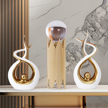 Modern Abstract Ceramic Statue for Dining Table Decor